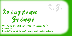 krisztian zrinyi business card